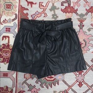 Blanknyc leather paper bag shorts size 27
